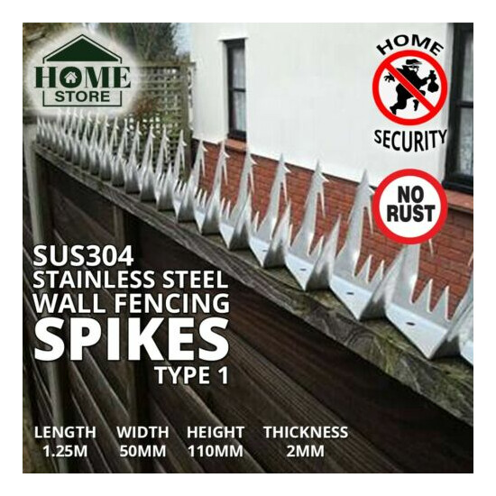 [ Free Shipping ] Stainless Steel Security Wall Anti Climb Fencing Spikes Type1 image {1}