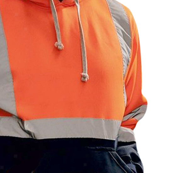 Safety Hi Vis Pullover Mens Hoody Sweatshirt Streetwear Tops Warehouse Work image {12}