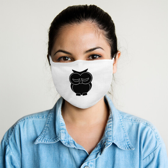 Cotton Washable Reusable Face Mask Owl E Animals Birds Fashion Covering Shield image {4}